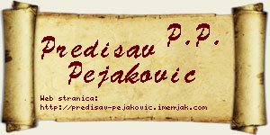 Predisav Pejaković vizit kartica
